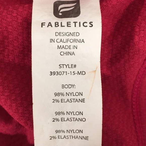 Fabletics Oula Seamless Tank Medium Cranberry - Picture 5 of 6